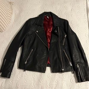 Topshop genuine leather jacket
